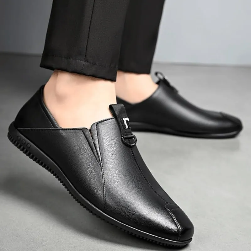 Men-Slip on Summer Walking Moccasins Casual Shoes for Men's Outdoor Activities Comfortable Cowhide Soles Non-Slip Walking Loafers Shoes
