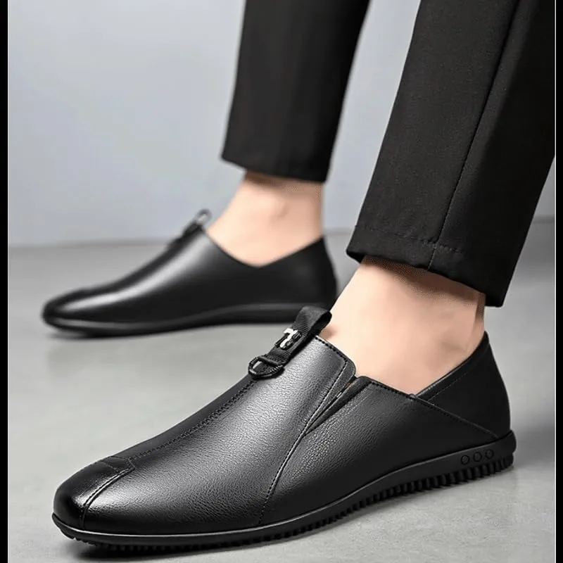 Men-Slip on Summer Walking Moccasins Casual Shoes for Men's Outdoor Activities Comfortable Cowhide Soles Non-Slip Walking Loafers Shoes