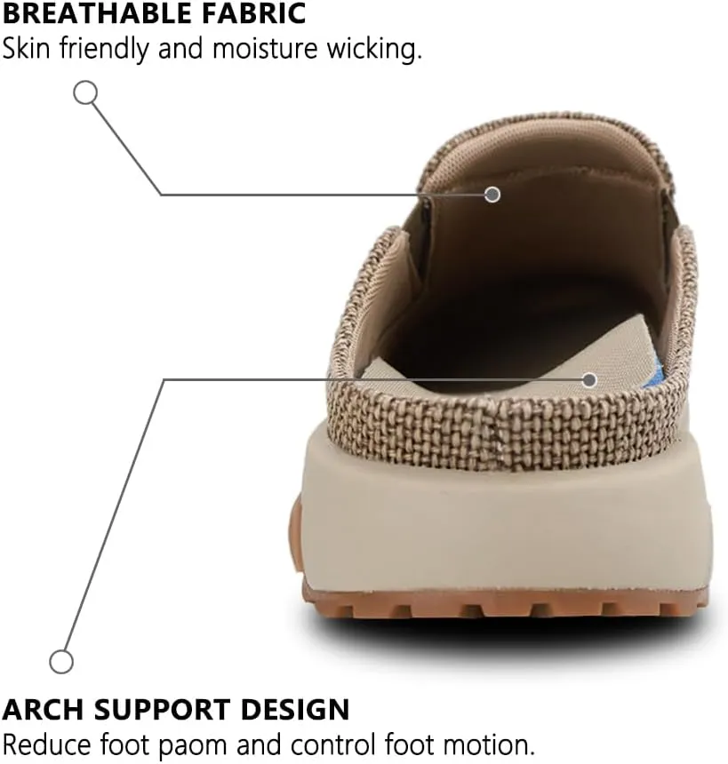Men's Arch Support Plantar Fasciitis Relief Orthopedic Slipper Indoor Canvas Slip On House Diabetic Bunions Casual Loafers