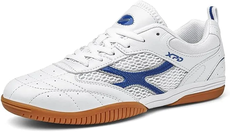 Mens Badminton Sneakers, Lace Up Pickleball Volleyball Trainers Lightweight Non-Slip Tennis Squash Court Shoes