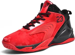 Mens Breathable Mesh High Top Basketball Shoes Fashion Running Tennis Sneakers High Rebound Non-Slip Sport Shoes