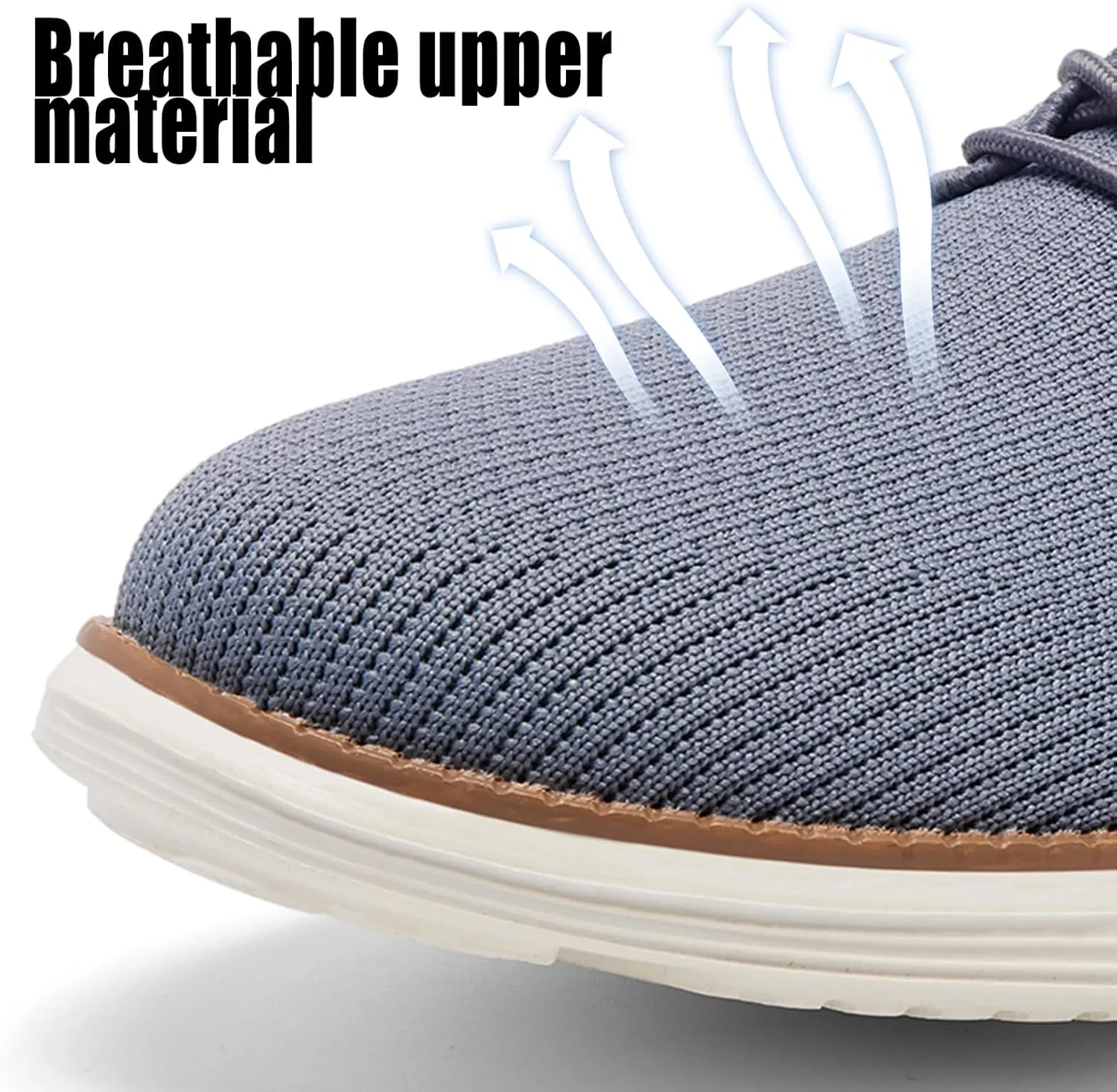 Men's Casual Dress Sneakers Mesh Lace-up Fashion Oxfords Comfortable Lightweight Walking Shoes