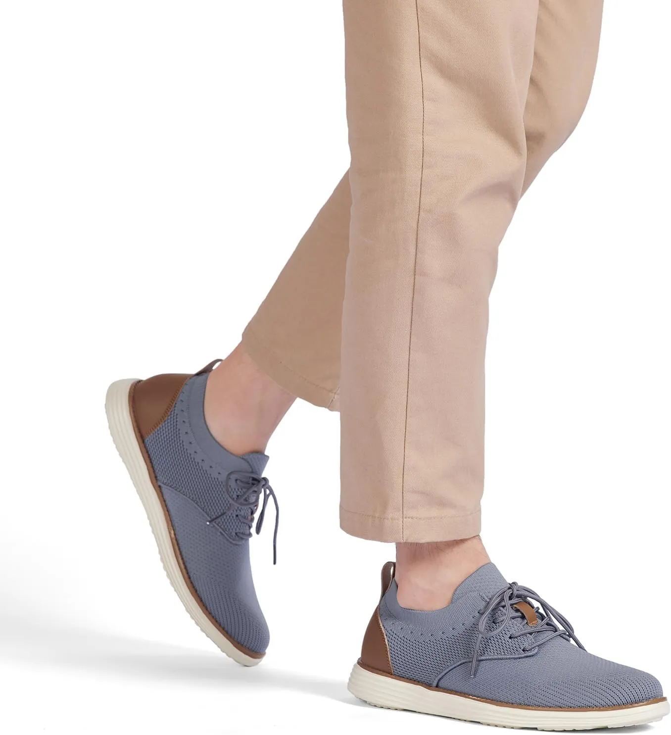 Men's Casual Dress Sneakers Mesh Lace-up Fashion Oxfords Comfortable Lightweight Walking Shoes
