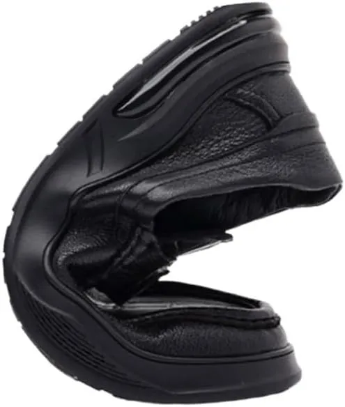 Men's Casual Leather Shoes Fashion Versatile Slip-on Loafers Anti-Slip Rubber Soft Sole Men Shoes