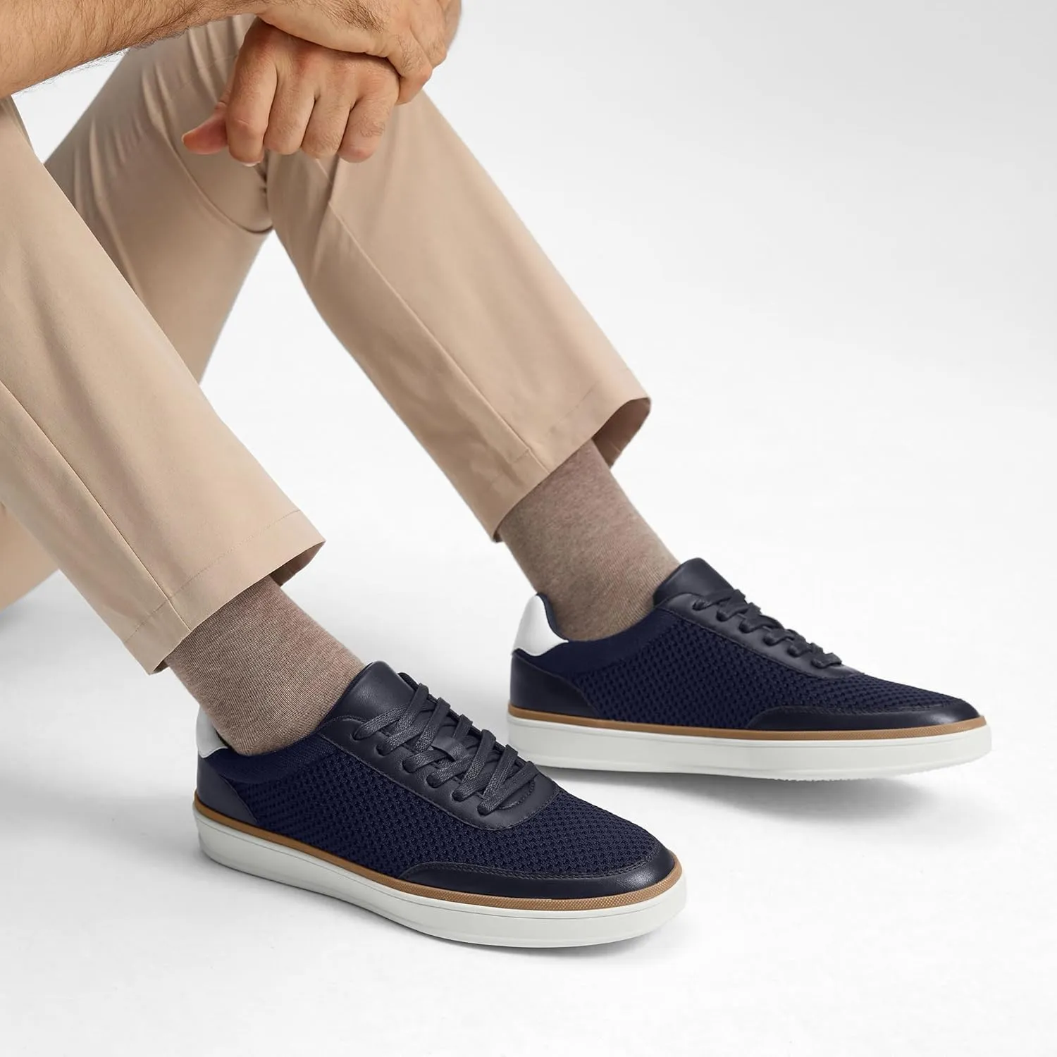 Mens Casual Shoes Breeze Mesh Dress Sneakers Lace-up Shoe Lightweight