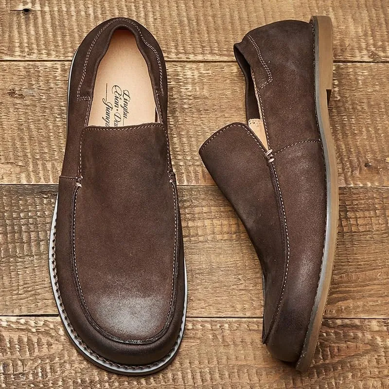 Mens Dress Shoes Slip-Ons Penny Loafers Suede Slippers for Driving Walking Wedding Outdoor Indoor Size