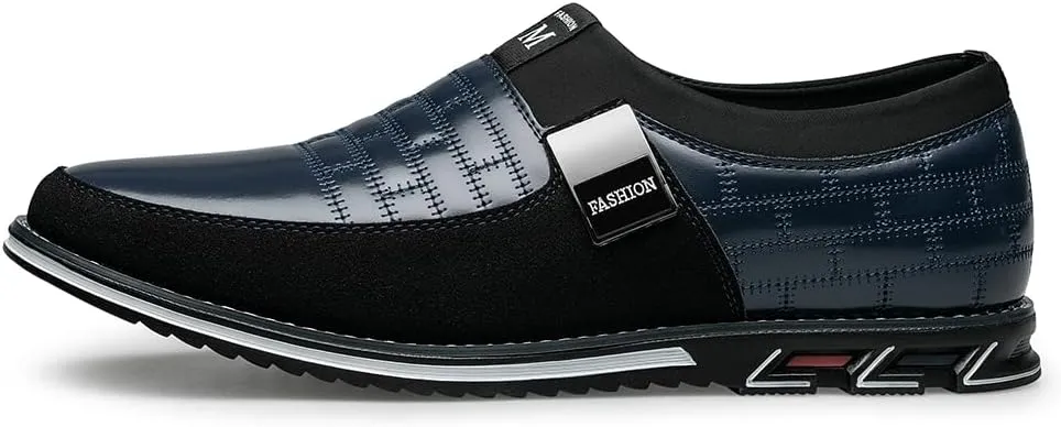 Men's Dress Shoes Wide Width, Comfort Dress Sneakers Men Fashion Business Casual Oxford Shoes Soft Loafers Derby Shoe for Office Working Driving Walking
