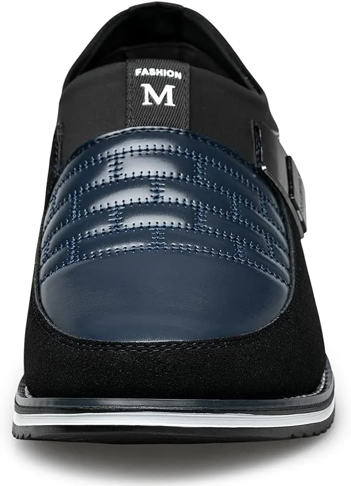Men's Dress Shoes Wide Width, Comfort Dress Sneakers Men Fashion Business Casual Oxford Shoes Soft Loafers Derby Shoe for Office Working Driving Walking