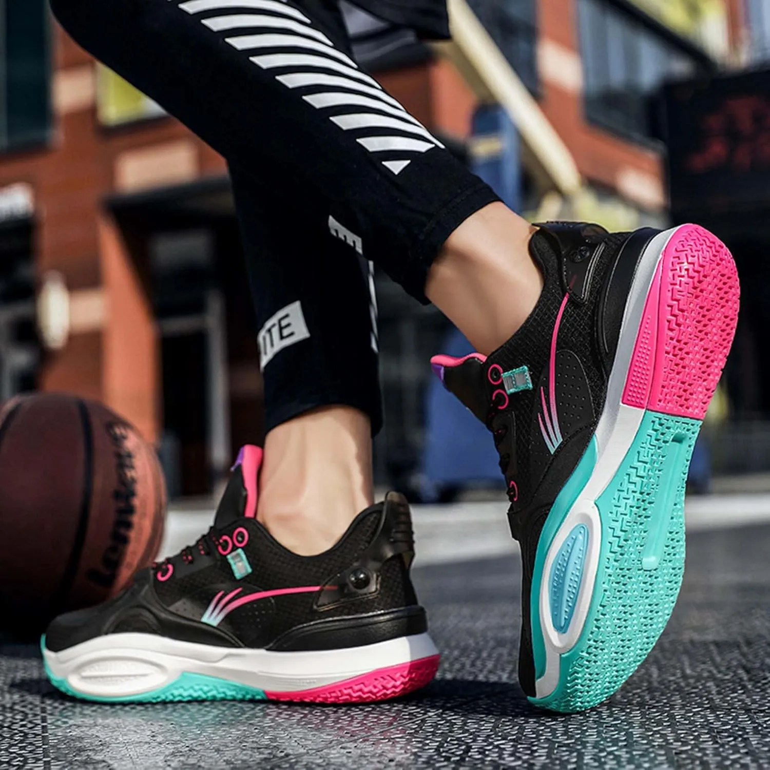 Men's Fashion Basketball Shoes Teenage Non-Slip Rebound Training Running Sneakers Women's Outdoor Casual Sports Fitness Tennis Shoes