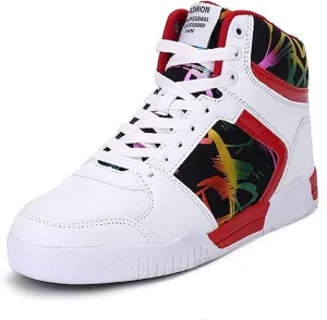 Men's Fashion Sneakers High Top Skate Shoes Stylish Casual Hip Hop Shoes