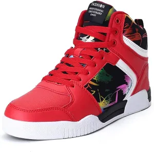 Men's Fashion Sneakers High Top Skate Shoes Stylish Casual Hip Hop Shoes