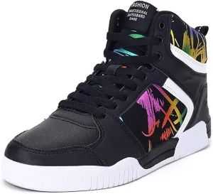 Men's Fashion Sneakers High Top Skate Shoes Stylish Casual Hip Hop Shoes