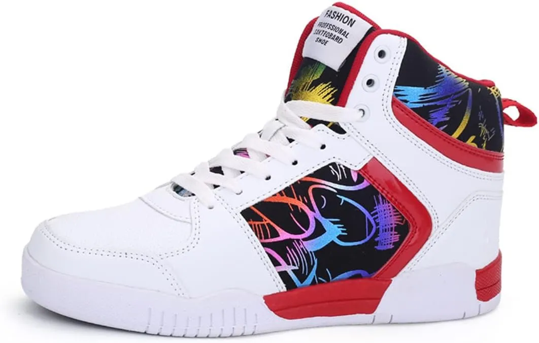 Men's Fashion Sneakers High Top Skate Shoes Stylish Casual Hip Hop Shoes