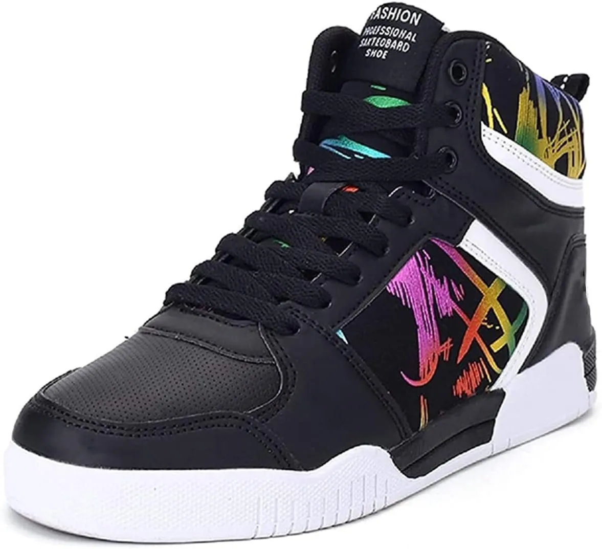 Men's Fashion Sneakers High Top Skate Shoes Stylish Casual Hip Hop Shoes