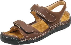 Mens Hiking Sandals With Arch Support Sport Athletic Walking Thick Cushion Sandals with Adjustable Hook And Loop Straps