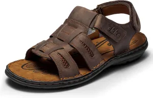 Mens Leather Sandals Athletic Fisherman Sandal Casual Summer Shoes for Men Outdoor