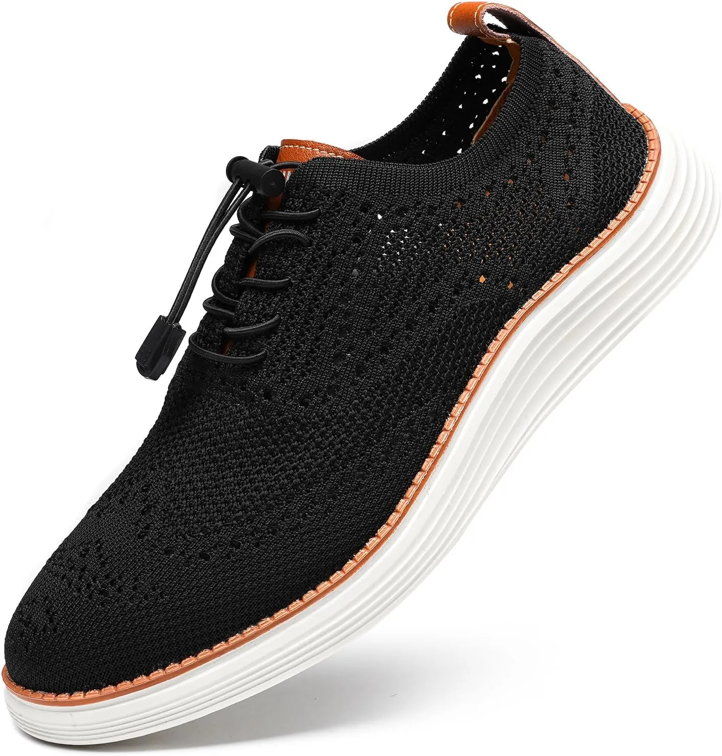Men's Lightweight Casual Sneakers Dress Oxfords Business Walking Shoes Loafers Comfortable Breathable Mesh Arch Support