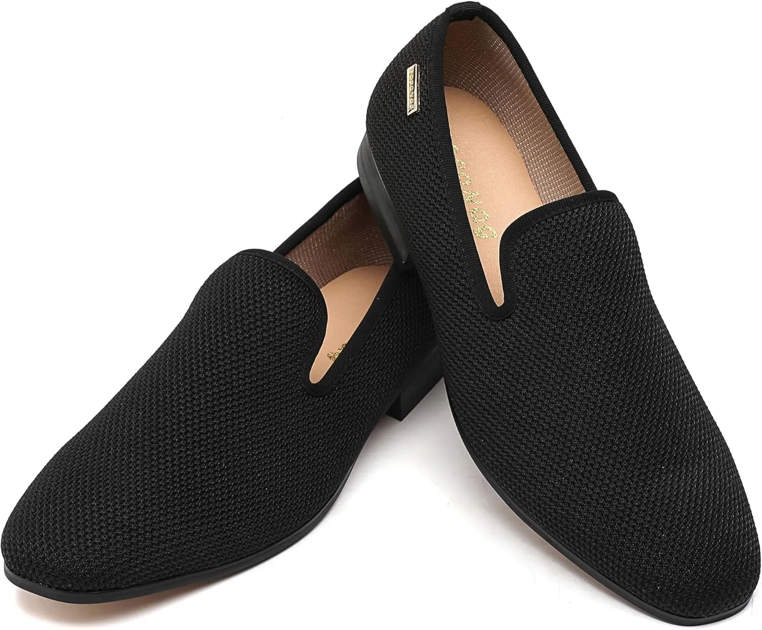 Men's Loafers Mens Slip-on Casual Shoes, Breathable Knit Mesh Fabric Shoes for Men, Driving Fashion Business Woven Shoes