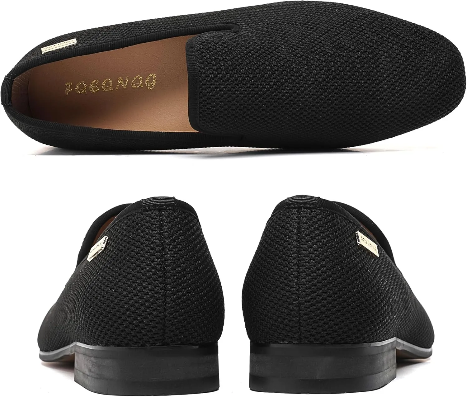 Men's Loafers Mens Slip-on Casual Shoes, Breathable Knit Mesh Fabric Shoes for Men, Driving Fashion Business Woven Shoes