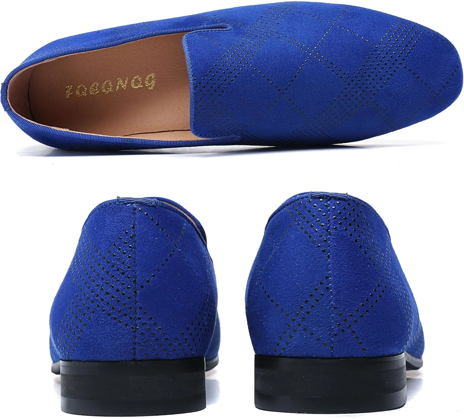 Men's Loafers Mens Slip-on Casual Shoes, Breathable Knit Mesh Fabric Shoes for Men, Driving Fashion Business Woven Shoes