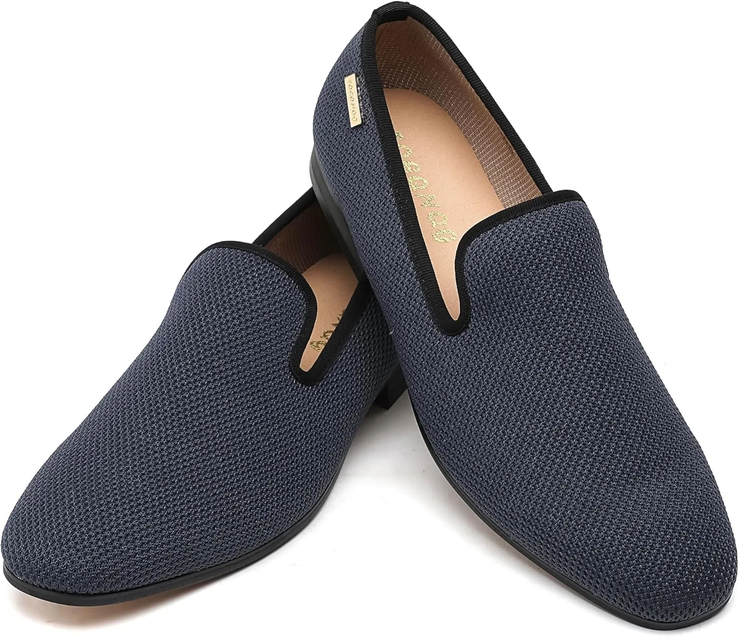 Men's Loafers Mens Slip-on Casual Shoes, Breathable Knit Mesh Fabric Shoes for Men, Driving Fashion Business Woven Shoes
