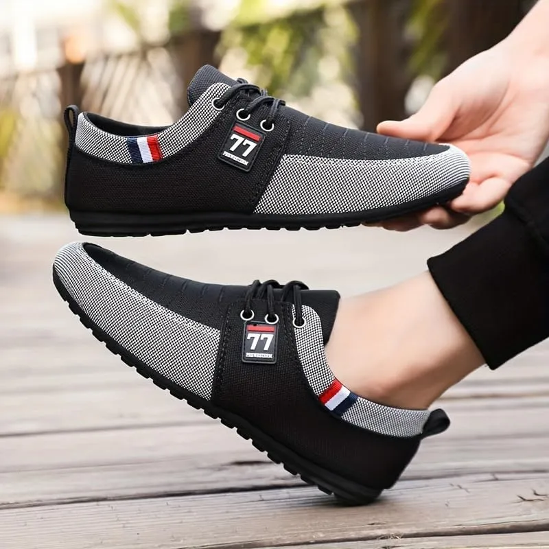 Men's Low Top Casual Shoes for Outdoor Street Walking Traveling - Non Slip Comfy Breathable Retro Sneakers for All Seasons