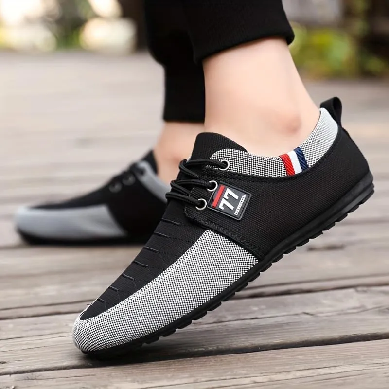 Men's Low Top Casual Shoes for Outdoor Street Walking Traveling - Non Slip Comfy Breathable Retro Sneakers for All Seasons