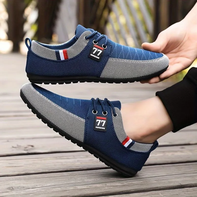 Men's Low Top Casual Shoes for Outdoor Street Walking Traveling - Non Slip Comfy Breathable Retro Sneakers for All Seasons