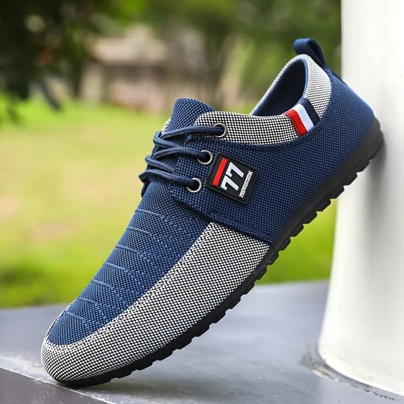 Men's Low Top Casual Shoes for Outdoor Street Walking Traveling - Non Slip Comfy Breathable Retro Sneakers for All Seasons