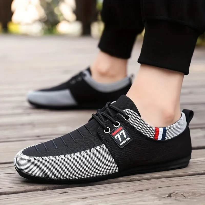 Men's Low Top Casual Shoes for Outdoor Street Walking Traveling - Non Slip Comfy Breathable Retro Sneakers for All Seasons