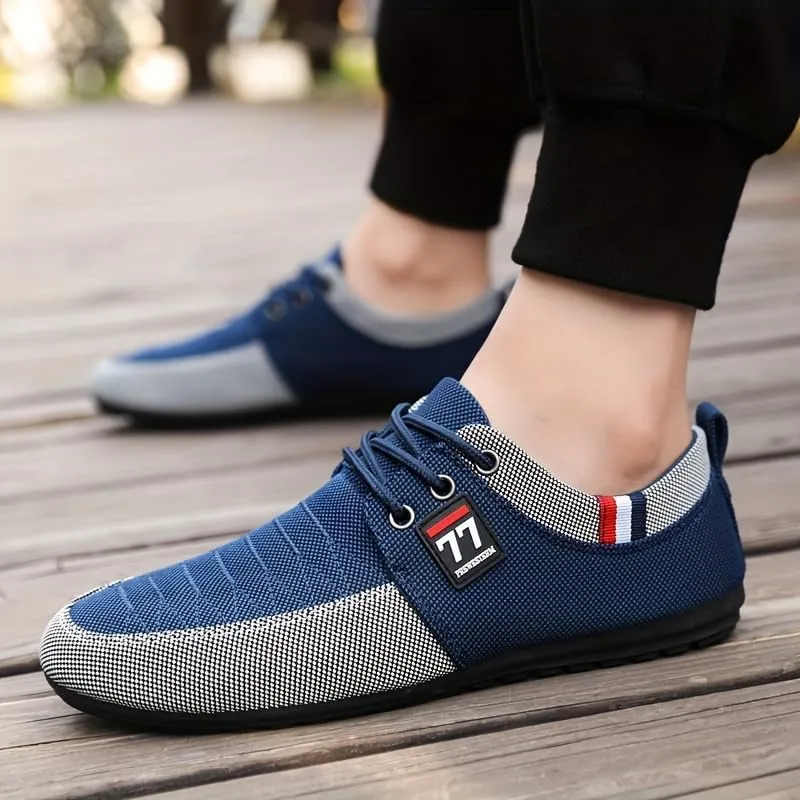 Men's Low Top Casual Shoes for Outdoor Street Walking Traveling - Non Slip Comfy Breathable Retro Sneakers for All Seasons