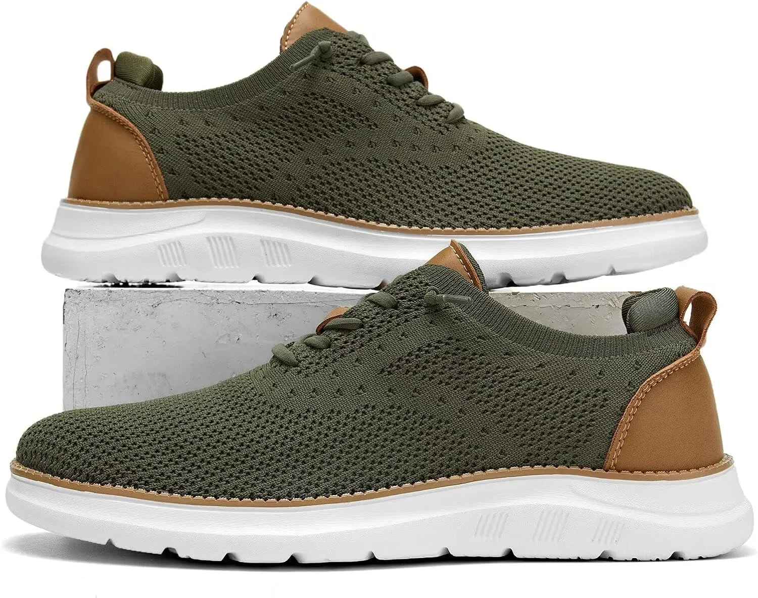 Men's Mesh Sneakers Oxfords Lace-Up Lightweight Casual Walking Shoes Driving Shoes