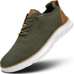 Men's Mesh Sneakers Oxfords Lace-Up Lightweight Casual Walking Shoes Driving Shoes