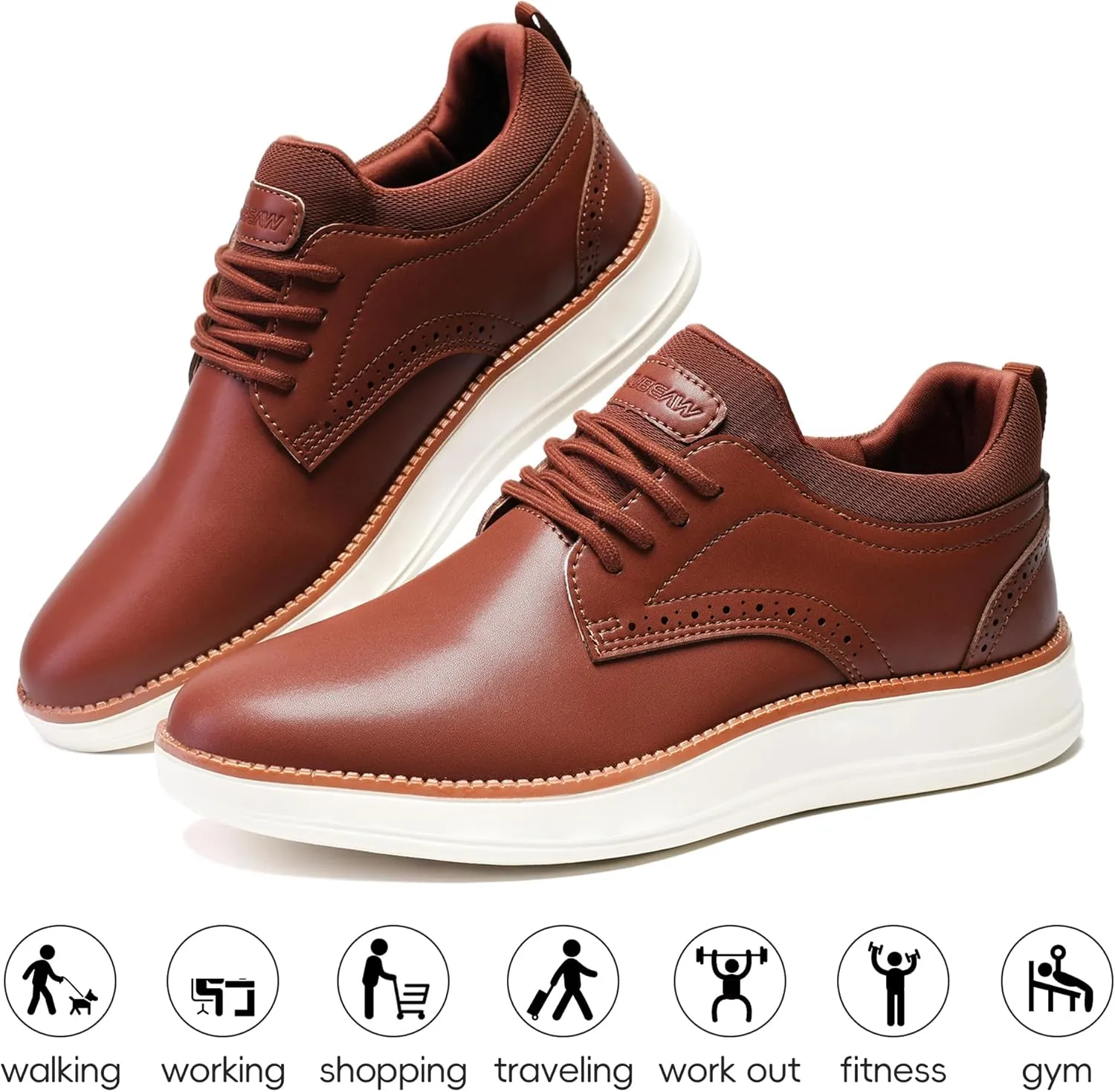 Mens Oxfords Shoes, Slip On Classic Fashion Casual Dress Business Shoes Lightweight Comfortable Walking Running Sneakers for Men
