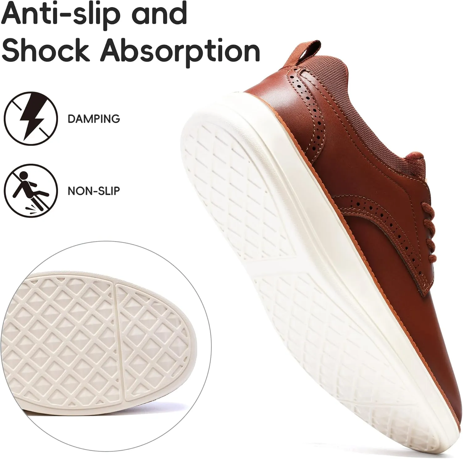 Mens Oxfords Shoes, Slip On Classic Fashion Casual Dress Business Shoes Lightweight Comfortable Walking Running Sneakers for Men