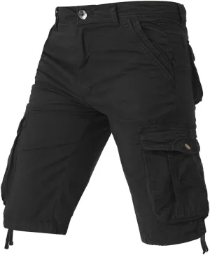 Men's Regular Fit Military Cargo Shorts - Summer Cotton Tactical Shorts with Multi Pockets