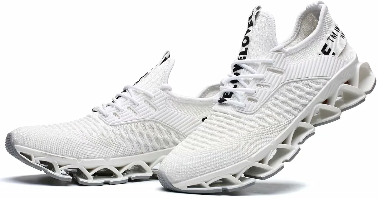 Men's Running Shoes Blade Tennis Walking Fashion Sneakers Breathable Non Slip Gym Sports Work Trainers
