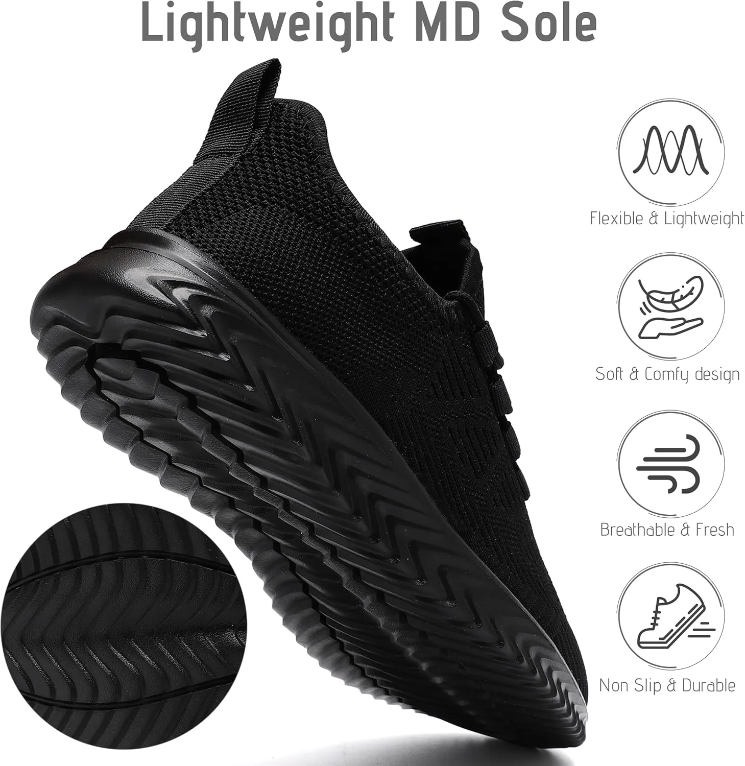 Mens Running Shoes Tennis Shoes Walking Gym Sneakers Lightweight Non Slip Mesh Casual Workout Sneakers