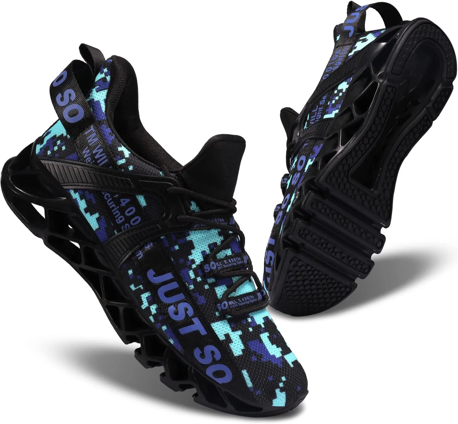 Mens Running Shoes Walking Non Slip Blade Type Sneakers