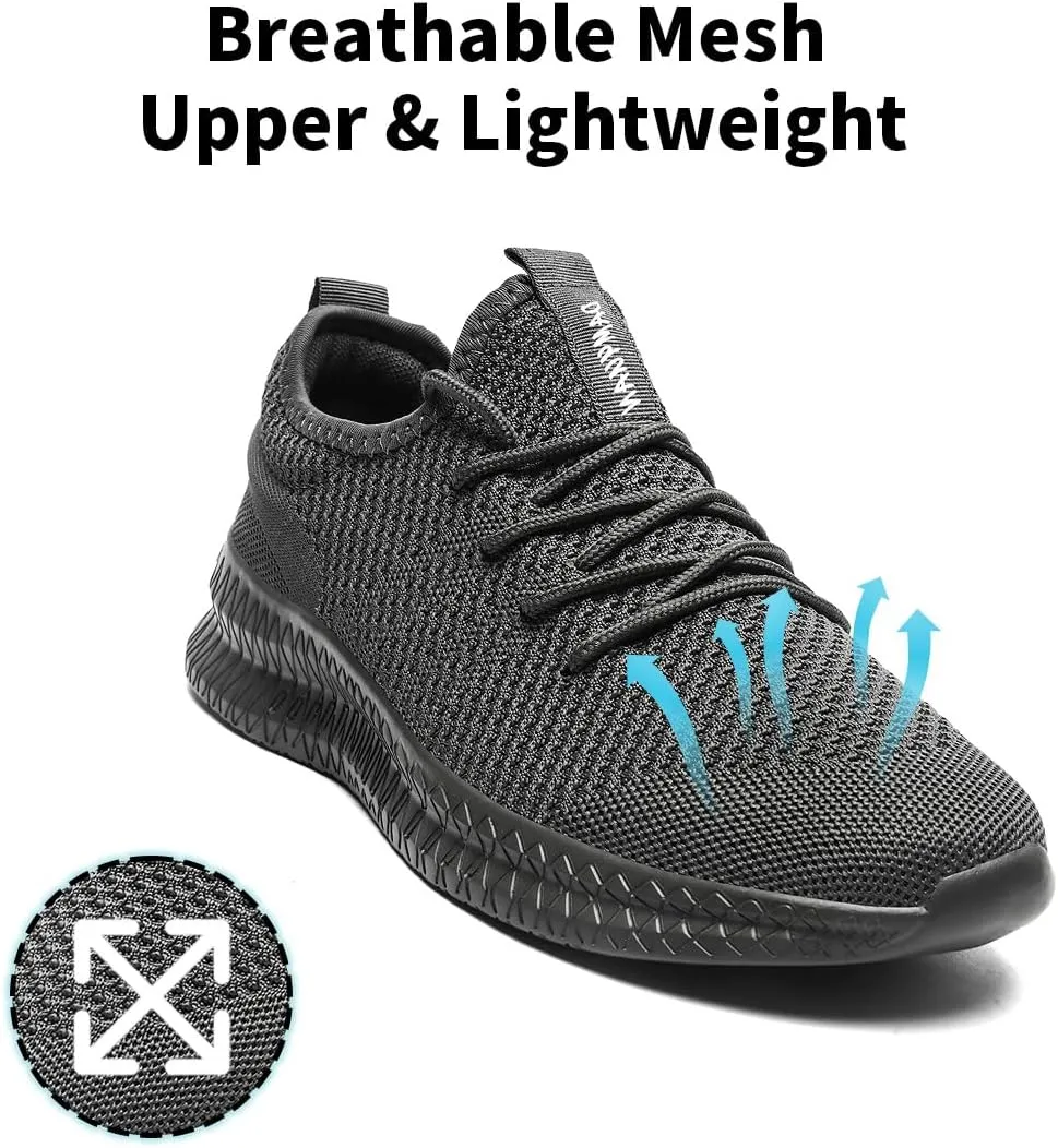 Men's Shoes Running Walking Sneakers Casual Tennis Slip on Shoes Lightweight Breathable Fashion Comfortable Workout Athletic for Shoes Gym Sport