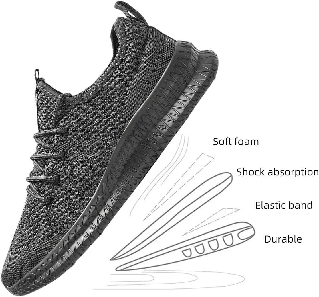 Men's Shoes Running Walking Sneakers Casual Tennis Slip on Shoes Lightweight Breathable Fashion Comfortable Workout Athletic for Shoes Gym Sport