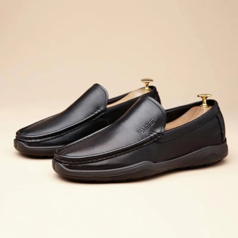 Men's Slip On Hands Free Leather Walking Work Loafers for Driving Walking Wedding Outdoor Indoor Size Wide Width Comfortable