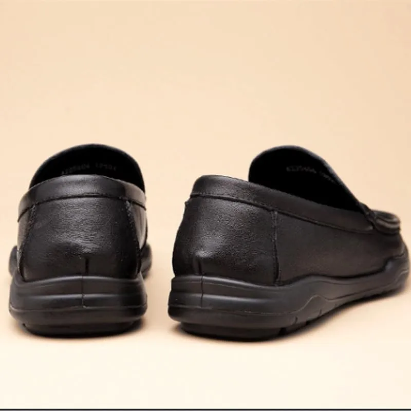 Men's Slip On Hands Free Leather Walking Work Loafers for Driving Walking Wedding Outdoor Indoor Size Wide Width Comfortable