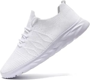 Mens Slip On Running Sneakers Walking Trainers Athletic Gym Fitness Sport Shoes Non Slip Breathable Mesh Workout Fashion Breathable Comfortable