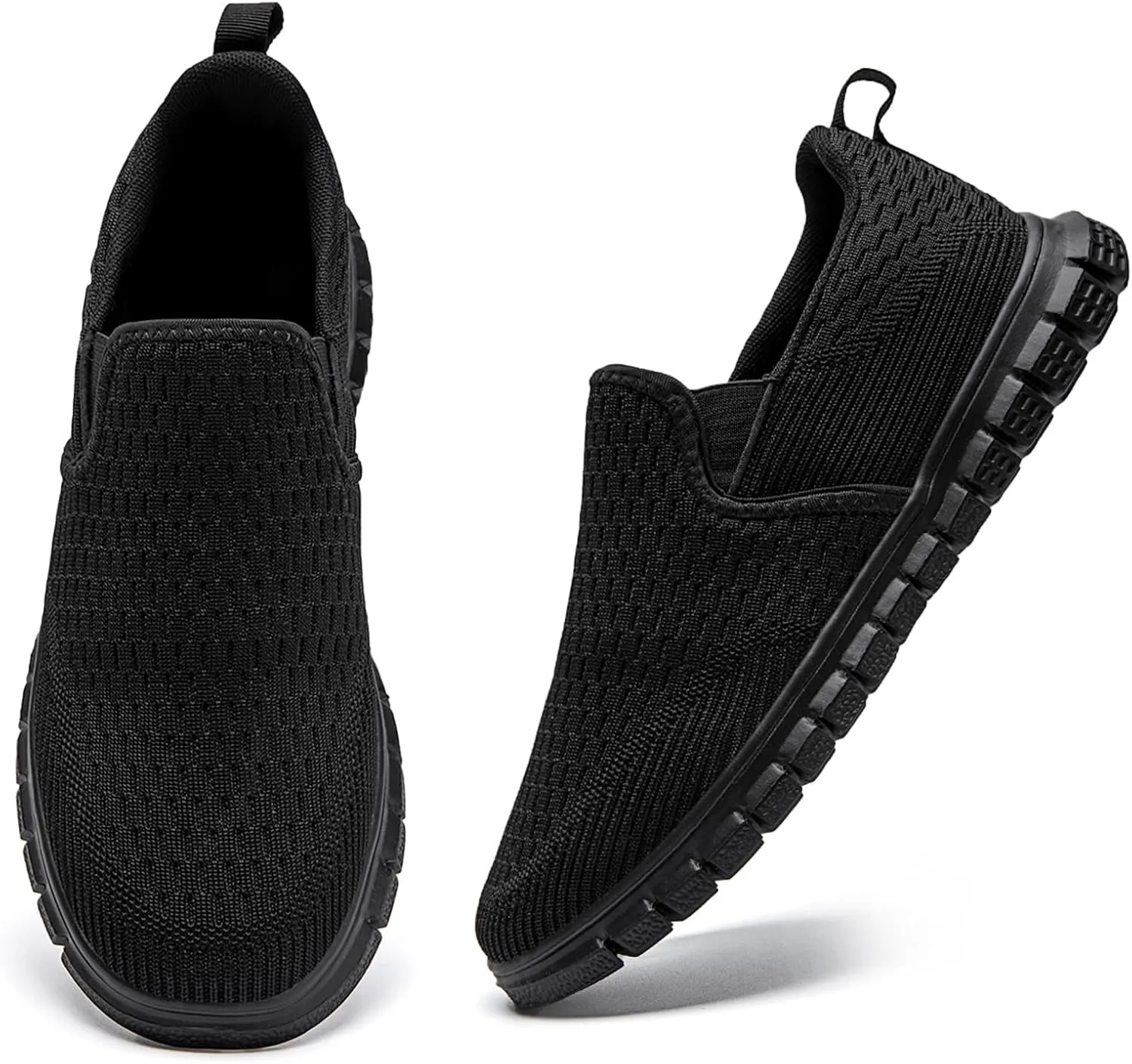 Men's Slip-On Shoes | Casual Breathable Sneakers with Mesh Upper | Non-Slip Walking & Work Loafers for Men