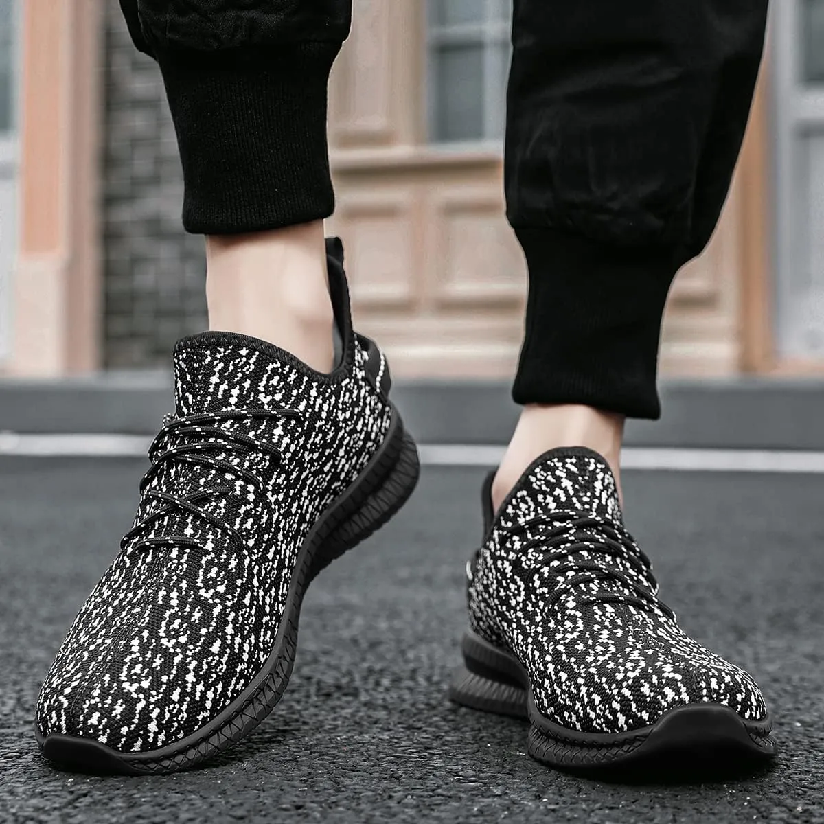 Mens Slip On Walking Shoes Lightweight Breathable Non Slip Running Comfortable Gym Tennis Athletic Fashion Sneakers Men
