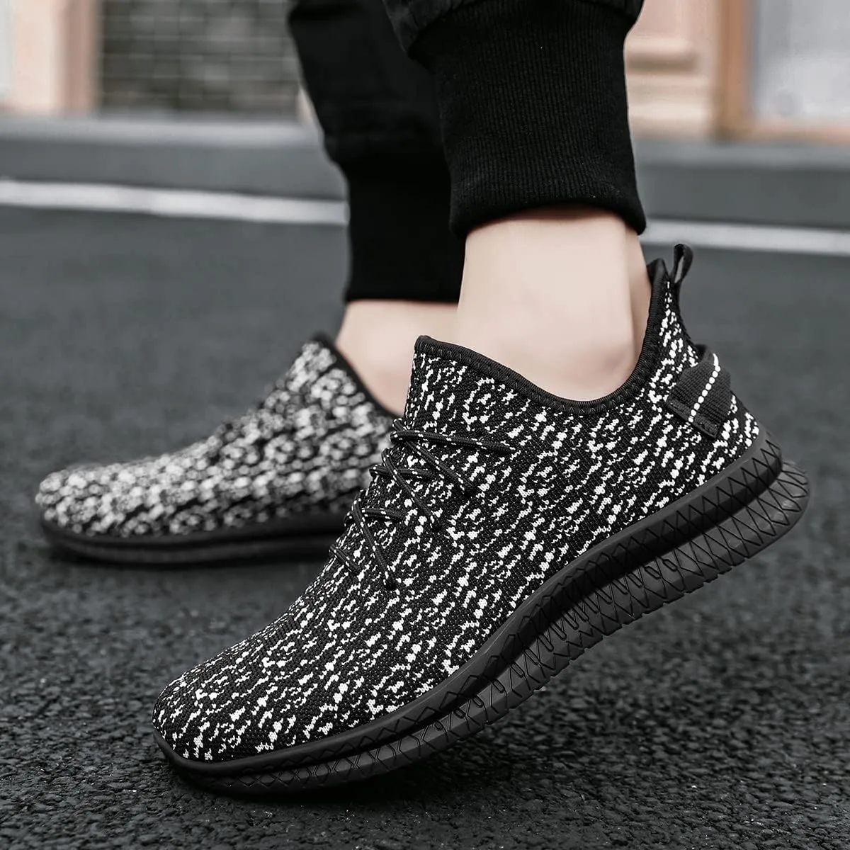 Mens Slip On Walking Shoes Lightweight Breathable Non Slip Running Comfortable Gym Tennis Athletic Fashion Sneakers Men