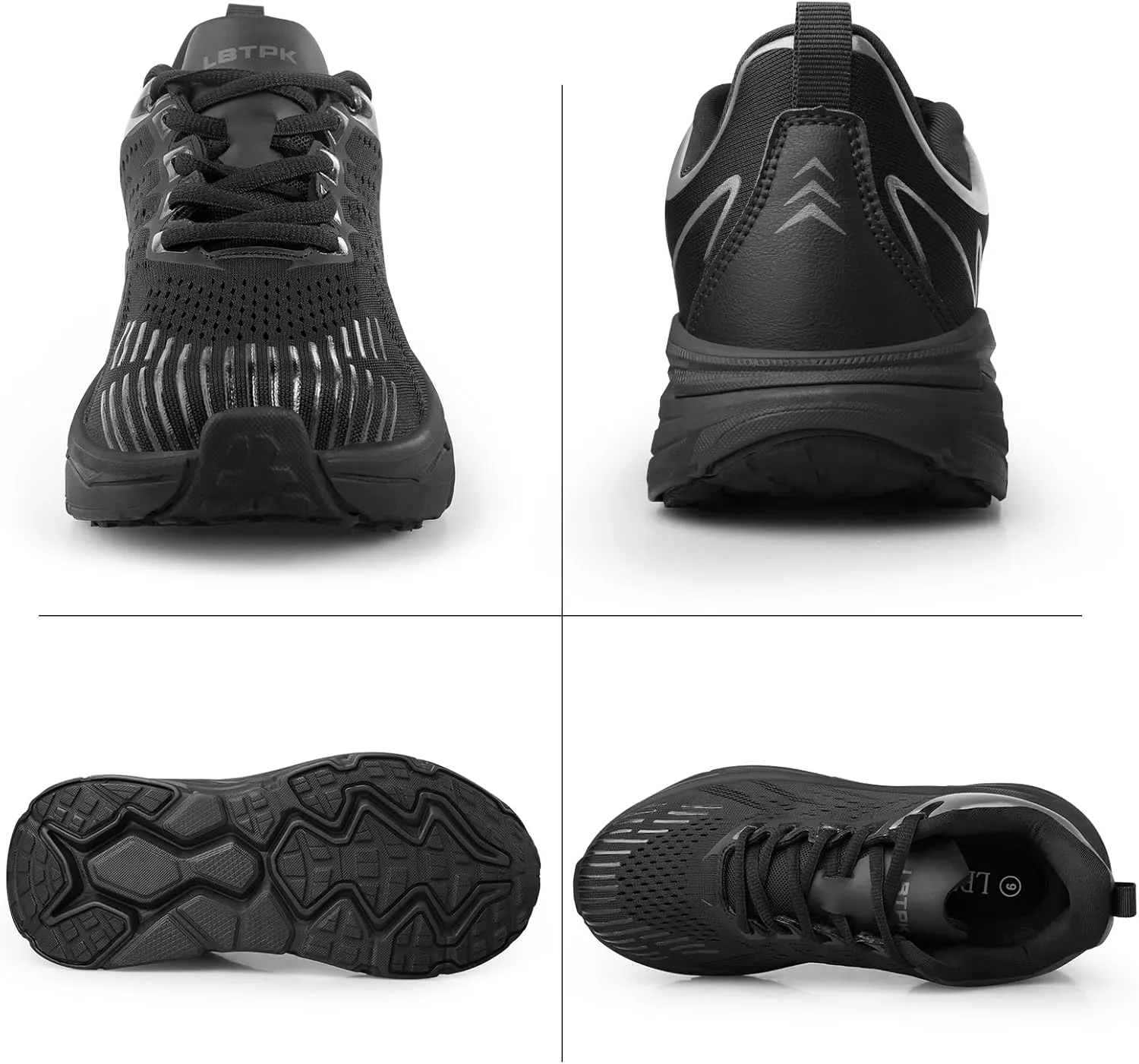 Mens Slip On Walking Shoes Running Tennis Shoes for Athletic Workout Gym Casual Non Slip Training Sneakers Breathable Knit Upper Indoor Outdoor