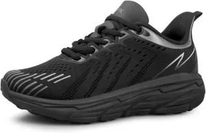 Mens Slip On Walking Shoes Running Tennis Shoes for Athletic Workout Gym Casual Non Slip Training Sneakers Breathable Knit Upper Indoor Outdoor