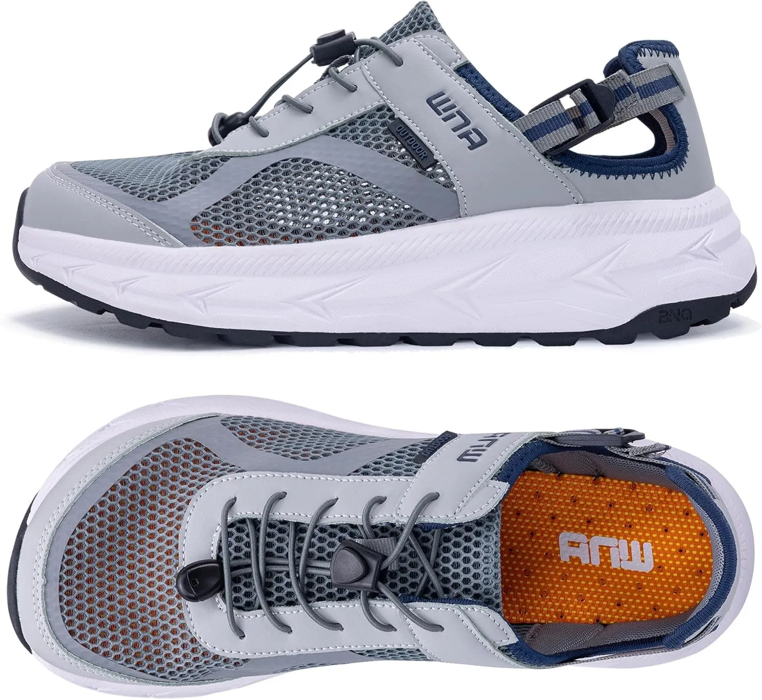 Mens Summer Hiking Sandals Closed Toe Wide Width Walking Water Shoes Comfortable Recovery Fisherman Sport Sandals